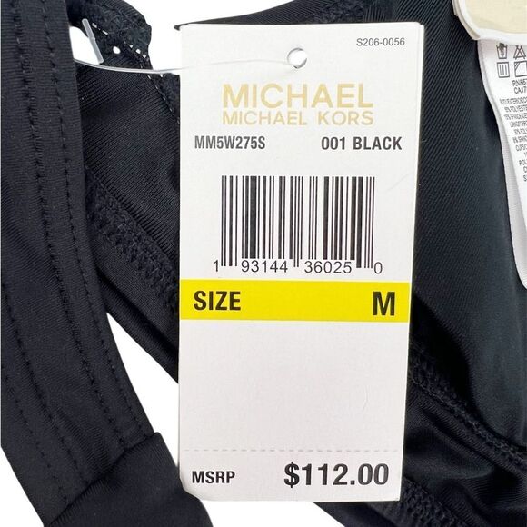 Michael Kors Swim Black Halter Bikini Top Size Medium - Picture 8 of 8